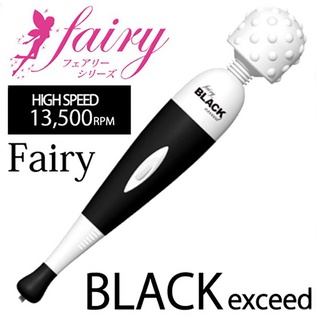 日本NPG＊Fairy Black 每分鐘13,500轉，可長時間使用大凸點加強版按摩棒-黑 情趣用品成人專區 AV震動