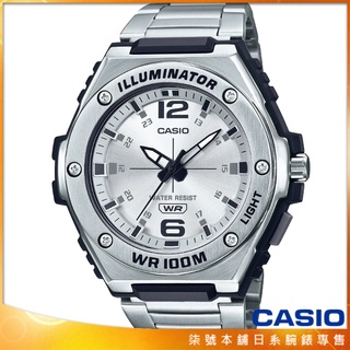 【柒號本舖】CASIO 卡西歐超霸運動鋼帶錶-銀 / MWA-100HD-7A (台灣公司貨)