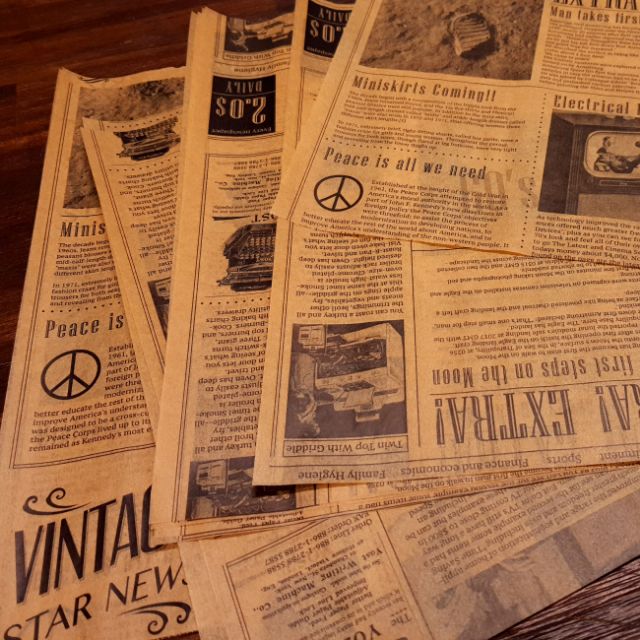 甜畝畝 花時間實驗室 復古報紙款 10入 烘焙防油紙 拍照道具 花束包裝 糖果包裝 蝦皮購物