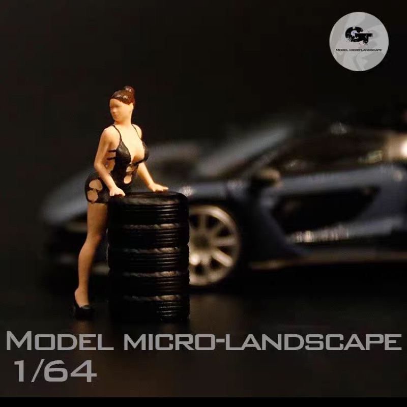 《人模工廠》 GT MODEL 預購 1/64 人偶 性感輪胎站姿