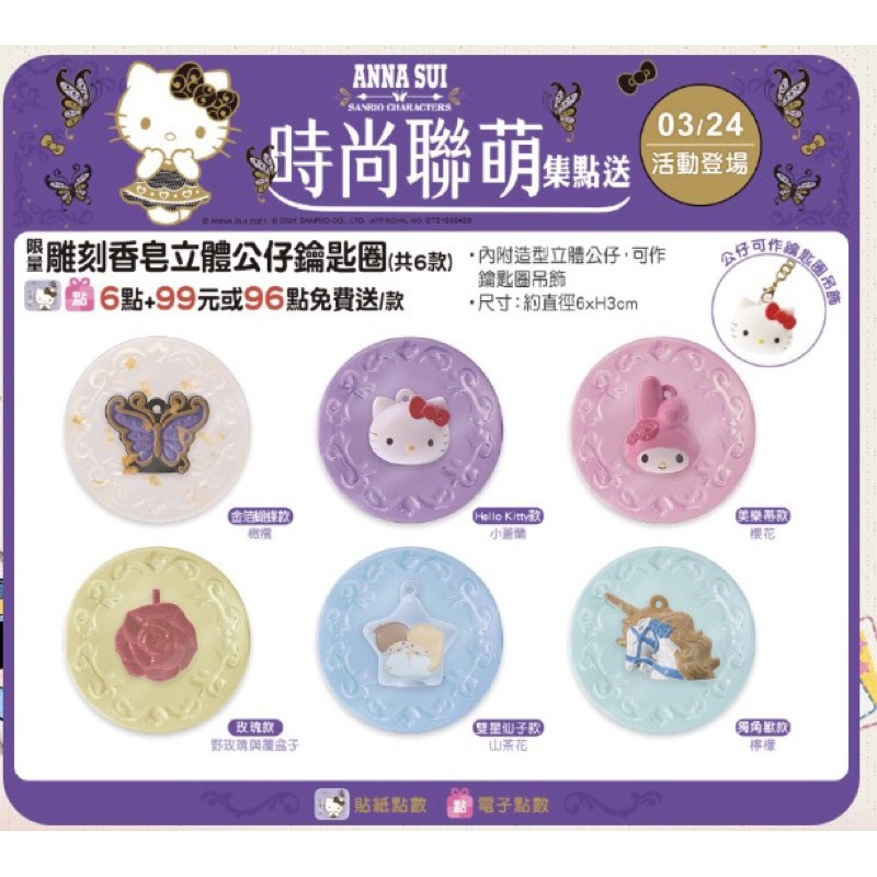 ANNA SUI X KITTY 雕刻香皂立體公仔鑰匙圈（現貨！）