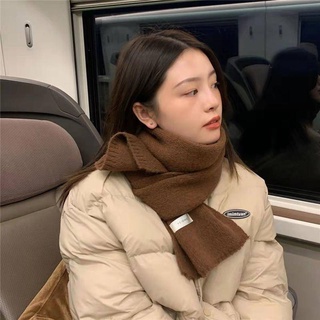 網紅新款ins克萊因藍圍巾女秋冬季韓版學生純色保暖針織圍脖