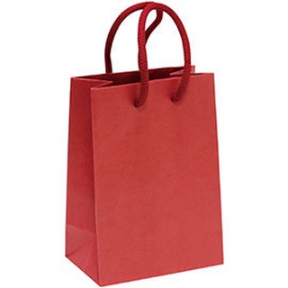 ☆╮Jessice 雜貨小鋪╭☆手提紙袋 4K(大6K)赤牛微醺紅 (棉繩 ) 寬17.5x高25.5x側8cm 25入