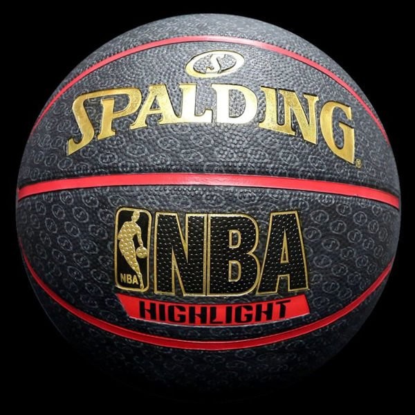 【鞋印良品】SPALDING 斯伯丁 HIGHLIGHT 金標NBA 暢銷款 耐磨 室外 7號籃球 73904 黑紅金