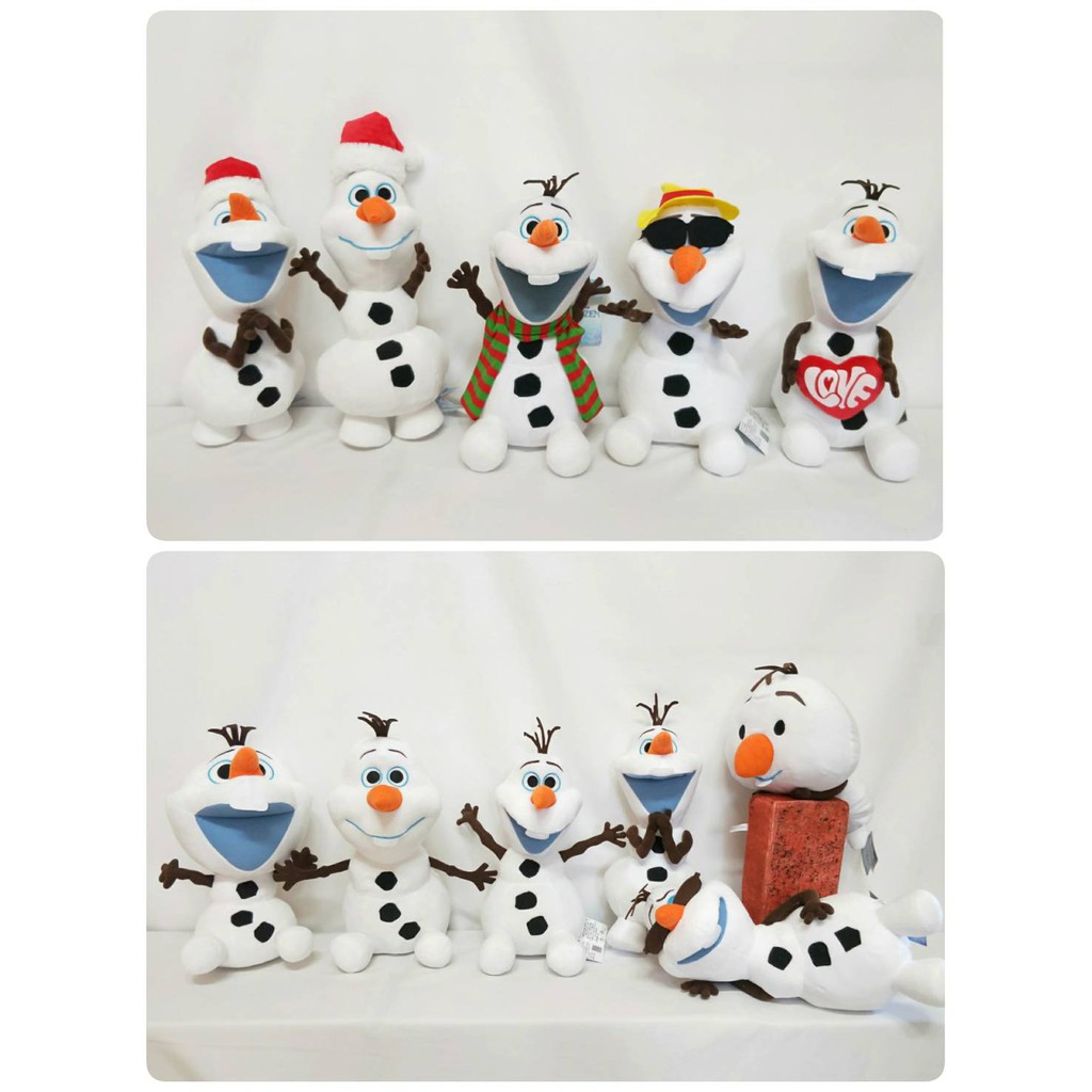 正版雪寶娃娃 冰雪奇緣娃娃 雪人娃娃 圍巾雪寶 雪寶玩偶 趴姿雪寶 聖誕雪寶娃娃  坐姿雪寶