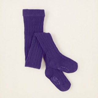 ☆Elf Baby☆(TCP)The Children s Place 紫色 針織麻花電纜編織 防滑底褲襪 內搭褲