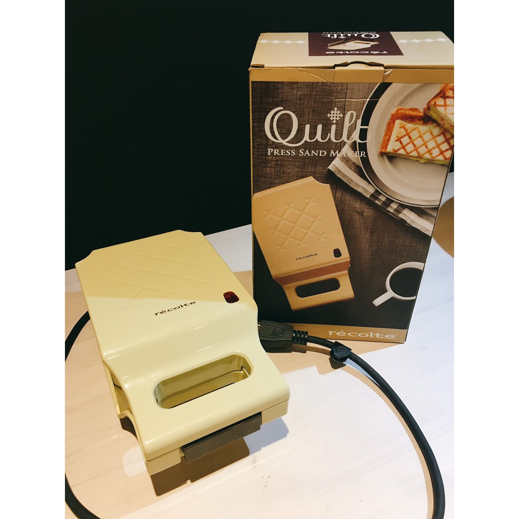 Recolte 格子三明治機 奶油黃 麗克特 麗謝克特 quilt RPS-1 三明治機 早餐 早午餐 日本