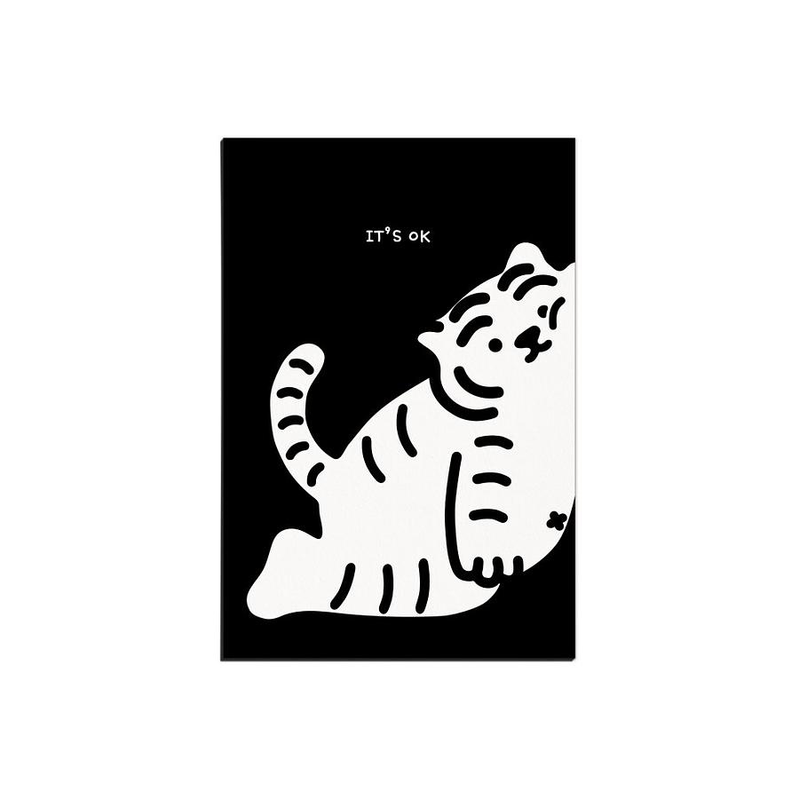 韓國 MUZIK TIGER 明信片/ It's Okay胖白老虎 eslite誠品