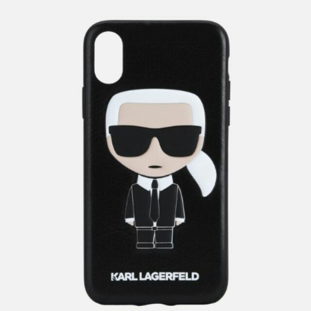 正品現貨karl lagerfeld 老佛爺logo iphone X手機殼