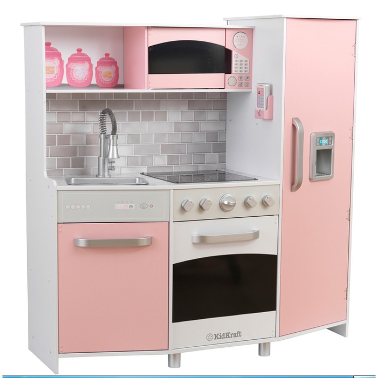 Kidkraft 大型粉紅色遊戲廚房/少1個零件但不影響功能