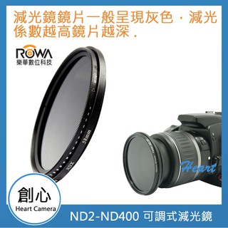 創心 ROWA 樂華 58mm 67mm 72mm 82mm ND2-400 可調式減光鏡 減光鏡