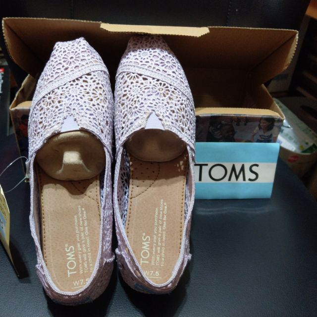 Toms紫色蕾絲懶人鞋