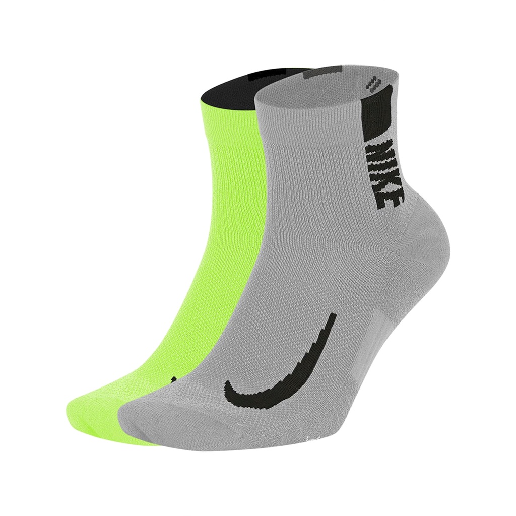 Nike 襪子 Multiplier Ankle Socks 綠 灰 短襪 運動襪 SX7556-908【ACS】