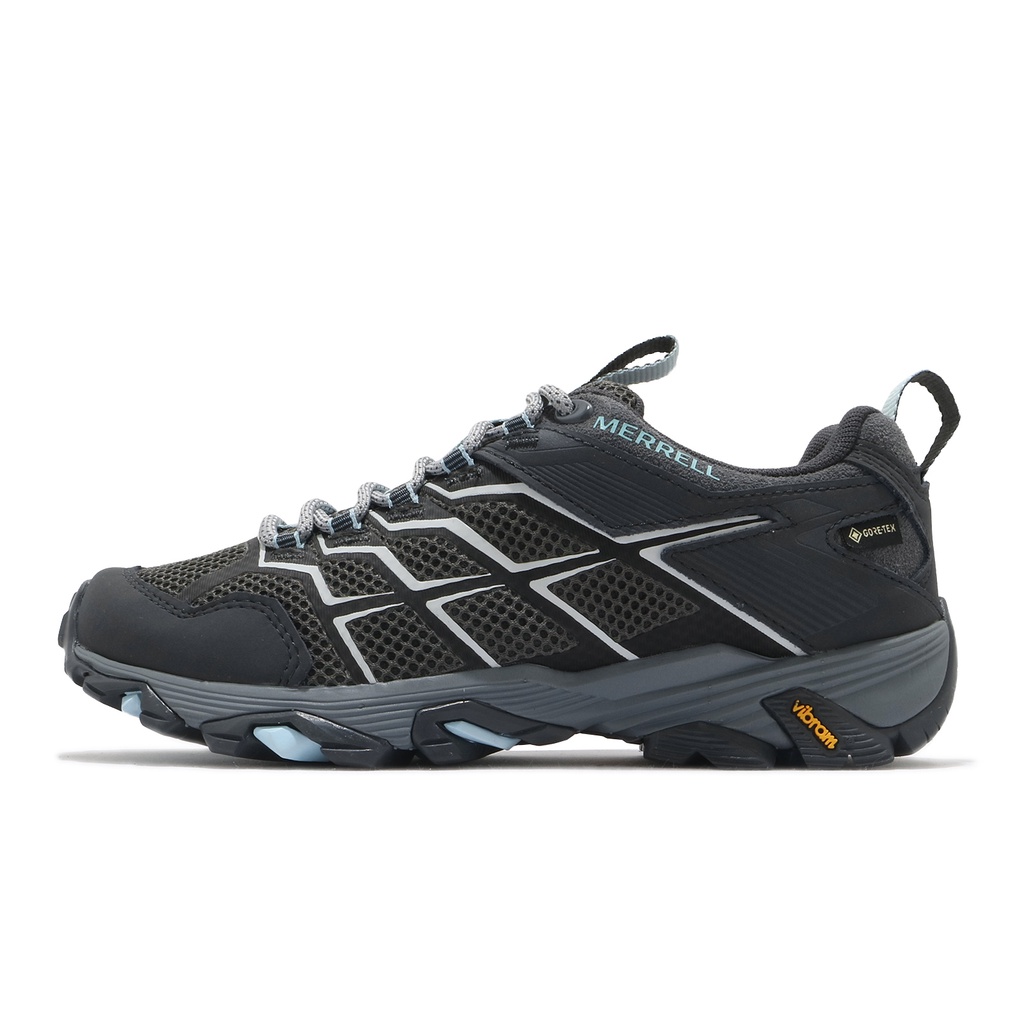 Merrell 戶外鞋 Moab FST 2 GTX 防水 灰 深藍 女鞋 登山鞋 黃金大底【ACS】 ML500090