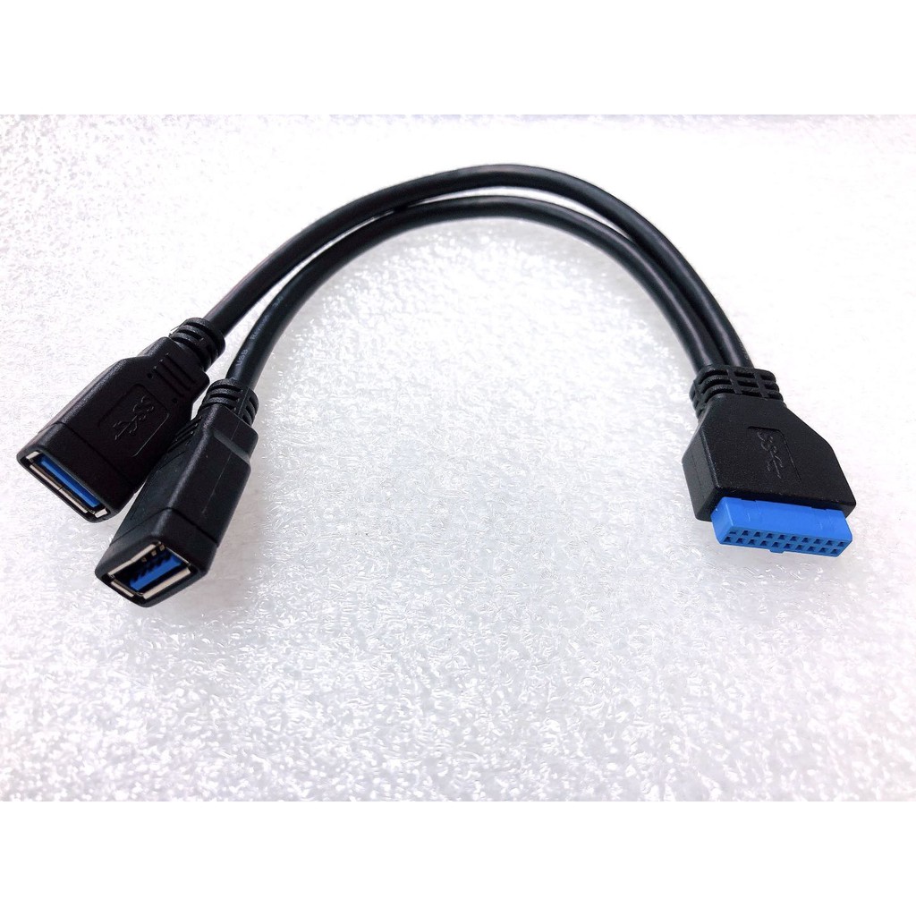 U3-042  20pin轉雙USB母線 USB3.0轉接線 機殼轉接線 主機板轉接線 USB19針轉接線 USB擴充