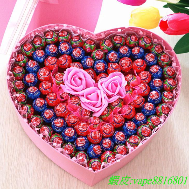 草莓荔枝藍莓香橙味真知棒棒棒糖禮盒女友聖誕情人節生日創意禮物qa 蝦皮購物