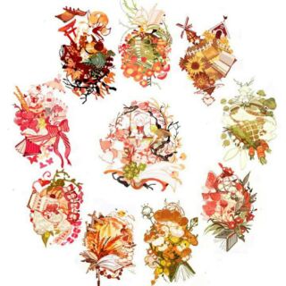 橘改 紙膠帶 循環 分裝 planet story flowers