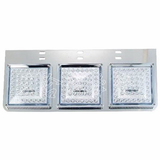四方型LED燈三孔折/平白鐵