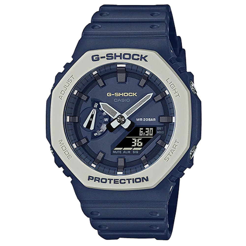 【CASIO】卡西歐 G-SHOCK 農家橡樹電子錶-藍 GA-2110ET-2A 台灣卡西歐保固一年