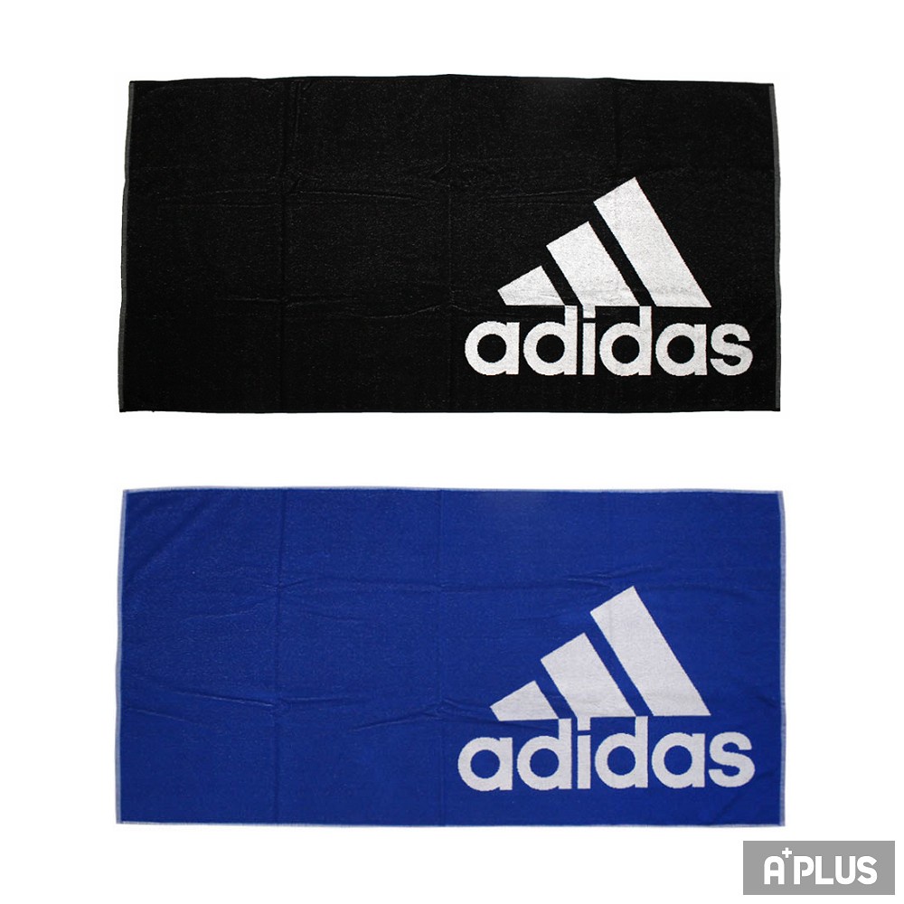 ADIDAS 運動毛巾TOWEL L 浴巾健身雙面速乾可掛式黑色藍色- DH2866 / FJ4772 | 蝦皮購物