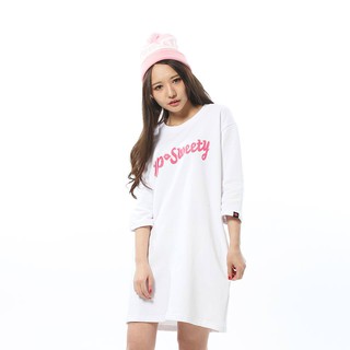 UP Sweety 15AW七分袖長版大學TEE POP #2 LOGO / SWEATER DRESS