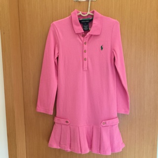 女童polo Ralph Lauren百摺長袖連身裙