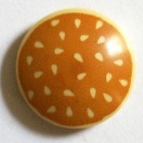 樂高 Lego 沙色 2x2 漢堡 圓形 芝麻 麵包 2654pb005 6122533 Tan Plate Round