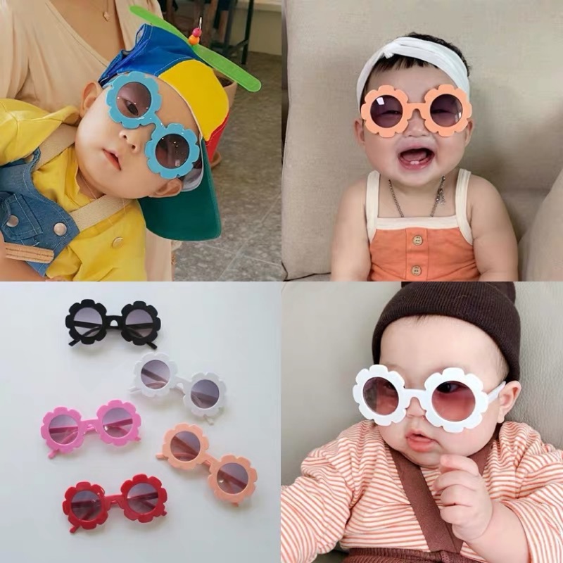 🎀粉紅童裝 🧡🧡現 +預購🧡🧡 韓國同款 太陽花 嬰兒 眼鏡 男女寶寶 拍照 網紅 墨鏡 兒童太陽眼鏡