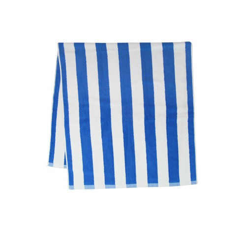 台灣製毛巾 藍白紋地中海風浴巾 70X150cm 飯店專用 達興織造
