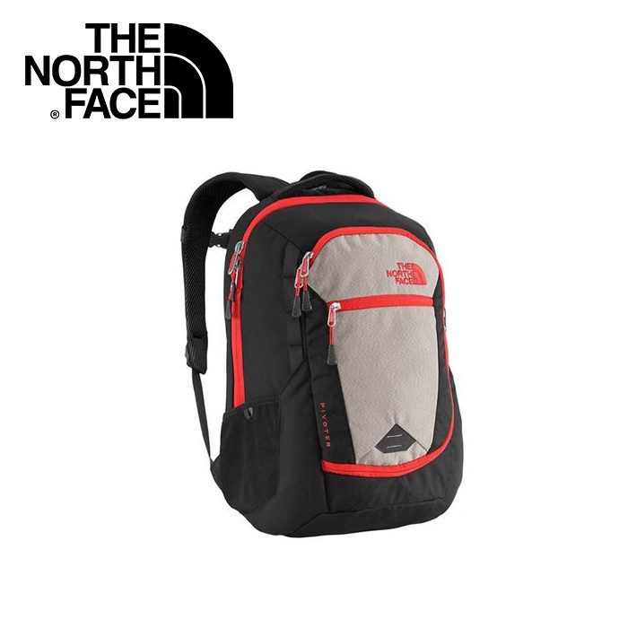 【The North Face 27L 15吋電腦背包《黑/火紅》】CHJ8/出國/旅遊/休閒/悠遊山水