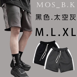 MOS B.K🐻運動布料反光單線短褲 彈性材質 透氣 不悶熱