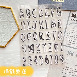 D z 字母數字 水晶印章 英文字母 數字 透明印章 手帳裝飾