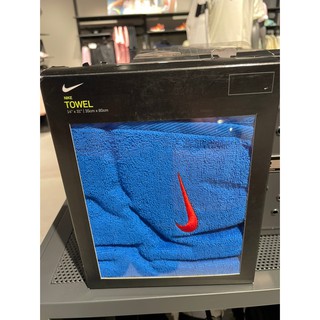 Nike Towel 35x80cm 毛巾 慢跑 健身 運動 吸汗 柔軟 盒裝 藍 NTTC2453NS