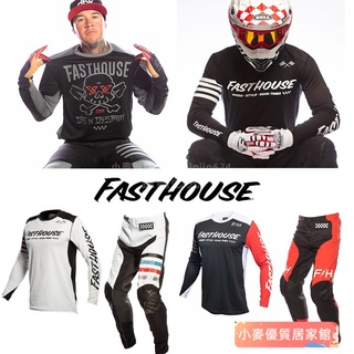 小麥Fasthouse 2022 4 色賽車齒輪套裝山地車越野摩托車所有用途球衣和褲子 3WZO