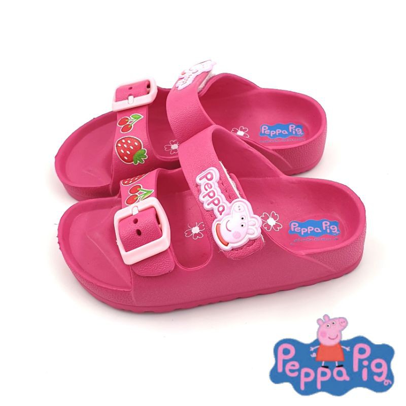 【MEI LAN】Peppa Pig 佩佩豬 粉紅豬小妹 喬治豬 輕量 防水 拖鞋 舒適柔軟 1006 桃 另有藍色