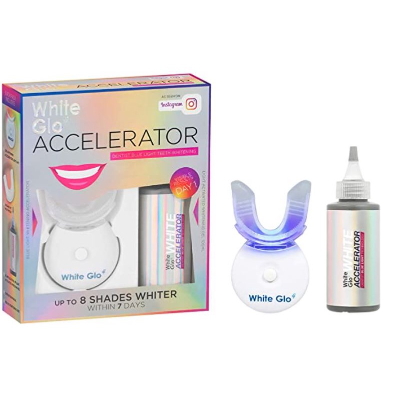 【悠閒小舖】澳洲 White Glo Accelerator 牙齒美白套組 附 LED 燈