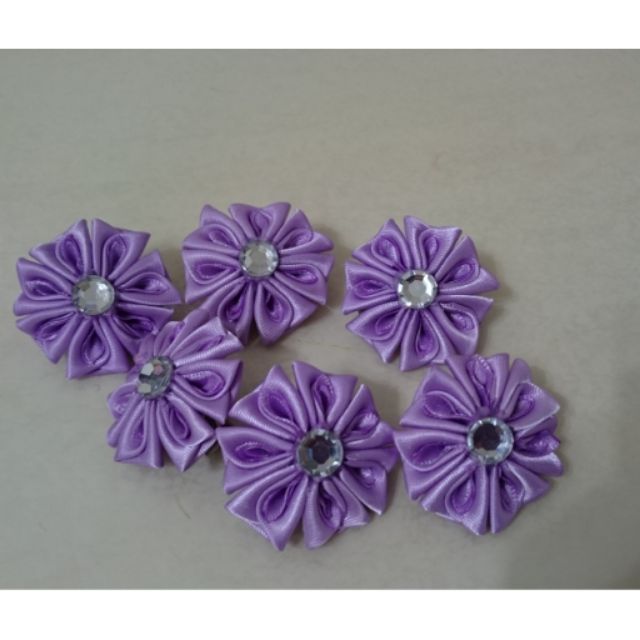 新娘頭飾/手作粉紫色花朵造型髮飾組