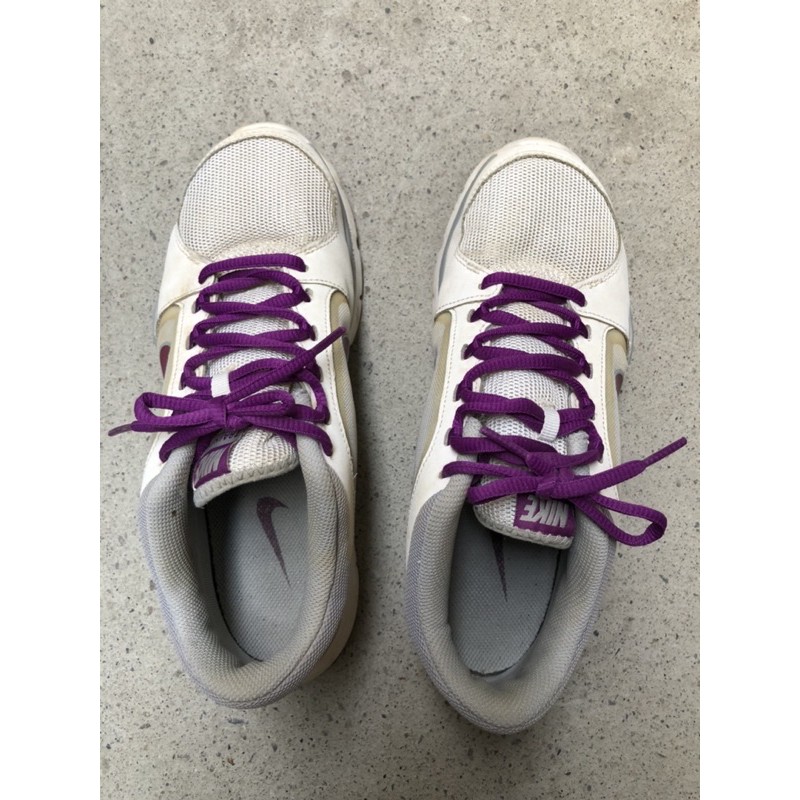 Nike 灰色 紫色 二手球鞋 尺寸8號 附灰色鞋帶