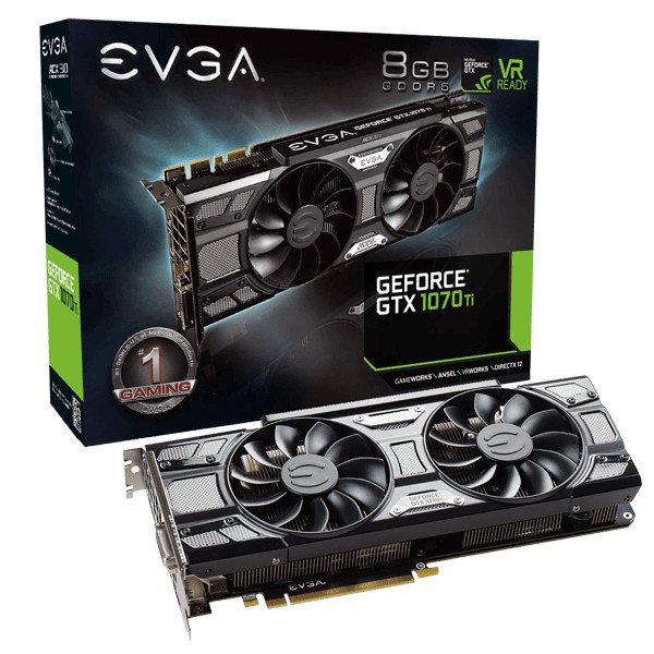 EVGA GeForce GTX 1070 Ti SC GAMING ACX 3.0 &amp; Black Edition