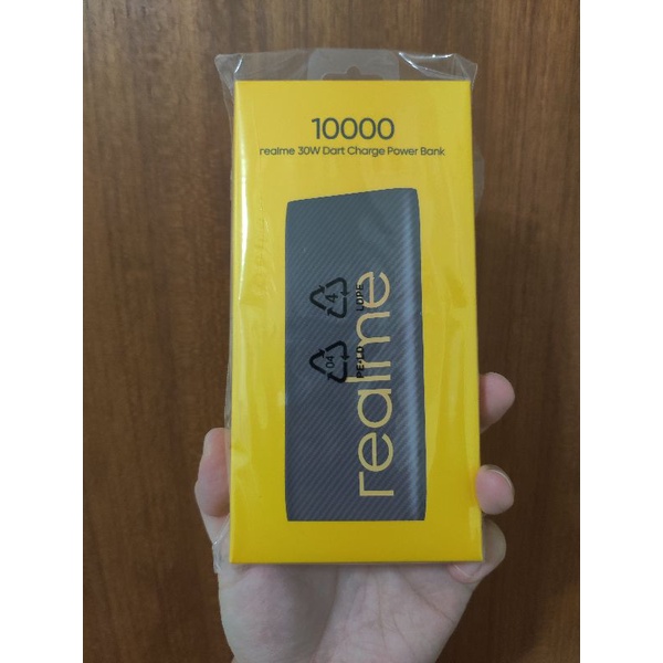 全新未拆 Realme 10000 快充行動電源2 30W 黃 黑