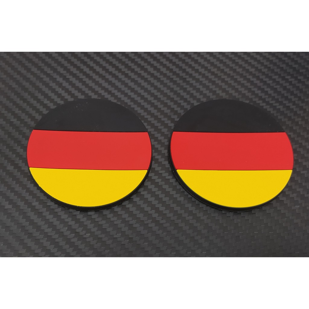 德國 三色 杯墊 防滑墊 置物墊 裝飾 美觀 國旗 BMW BENZ W204 F30 F10 328 C300