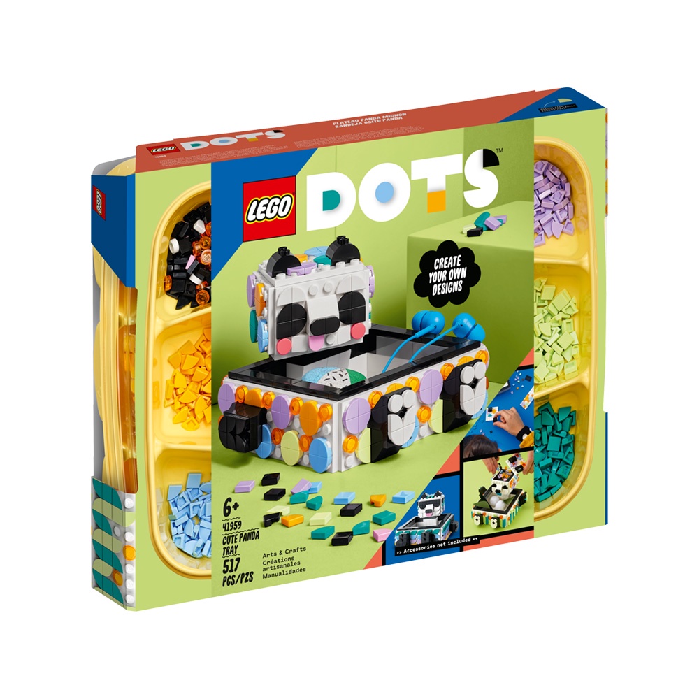 LEGO樂高 LT41959豆豆收納盒-可愛熊貓2022_DOTS豆豆系列