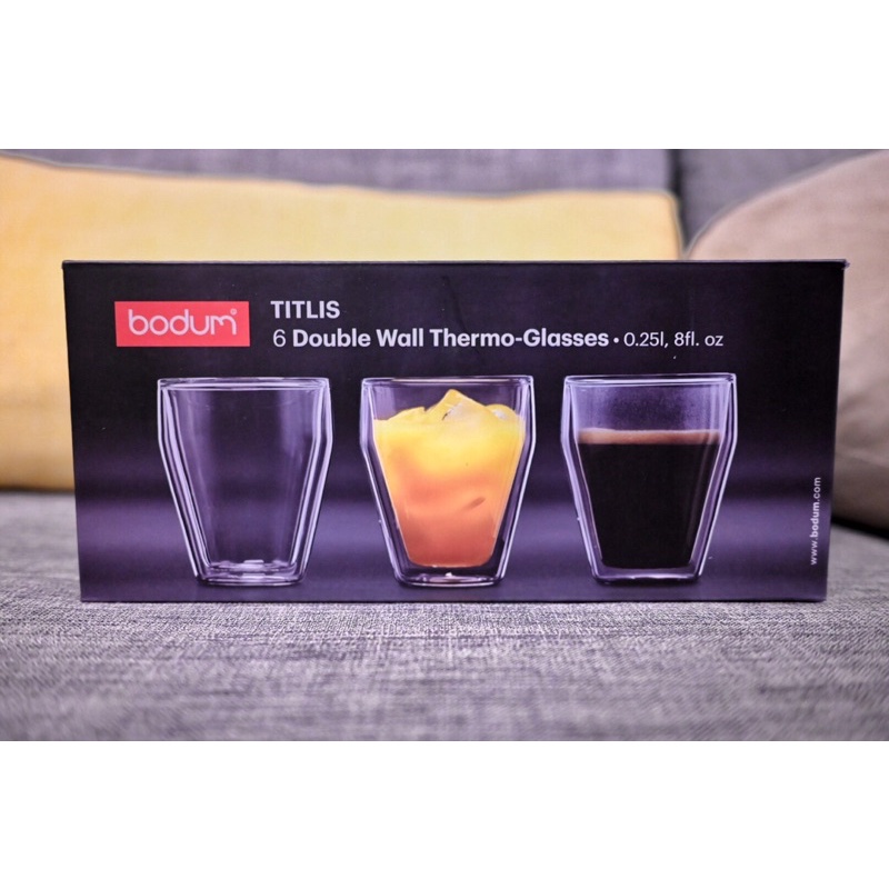 【bodum】丹麥Bodum TITLIS 雙層玻璃杯6件組 250cc
