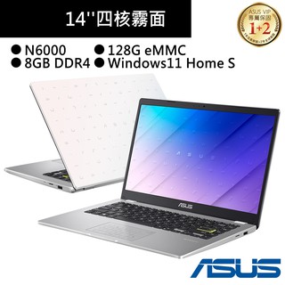 ASUS華碩 E410KA-0341WN6000 14吋筆電白 N6000/8G/128G 現貨 廠商直送