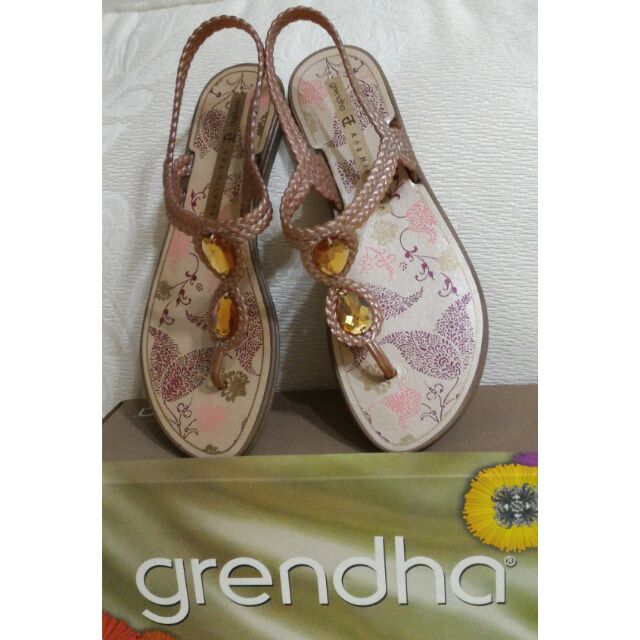 Grendha 寶石編織涼鞋37號(全新)