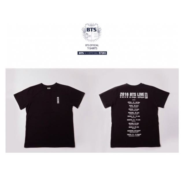 BTS 官方 絕版 2016 花樣年華 on stage : epilogue Tour T-SHIRT 演唱會 周邊