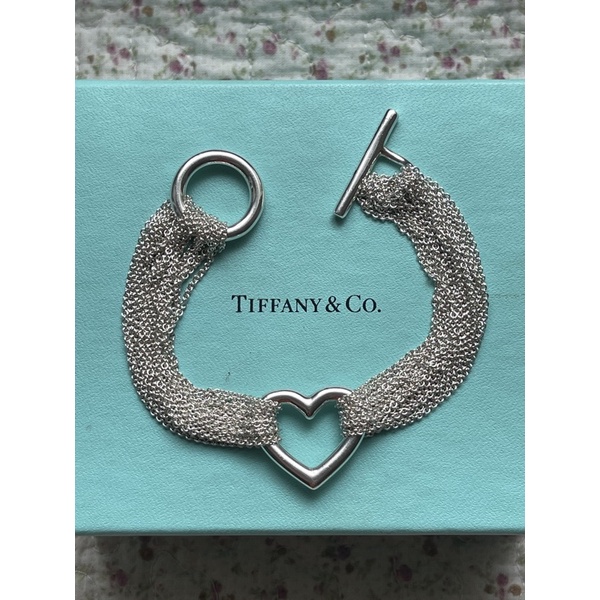 正品Tiffany &amp; Co 心型流蘇手鍊