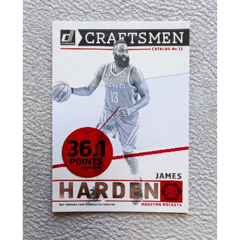 2019-20 Donruss Craftsmen #13 James Harden Rockets