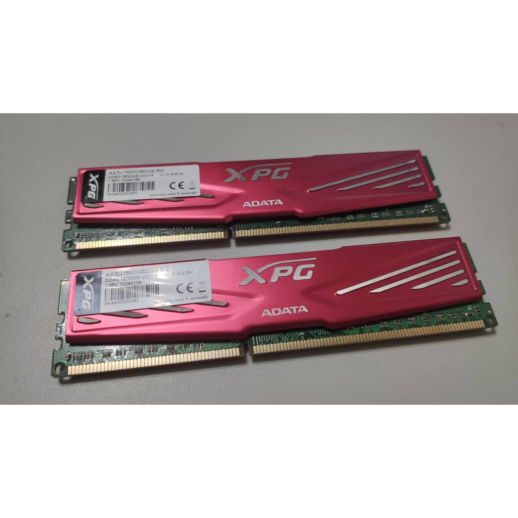 威剛 XPG DDR3 1600 2GX2 記憶體