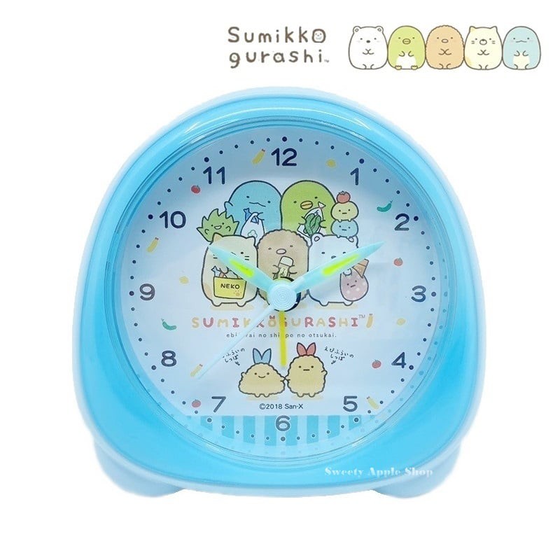SAN-X  角落生物 【 TW SAS 日本限定 】 購物版 鬧鐘 / 時鐘 (藍色款)